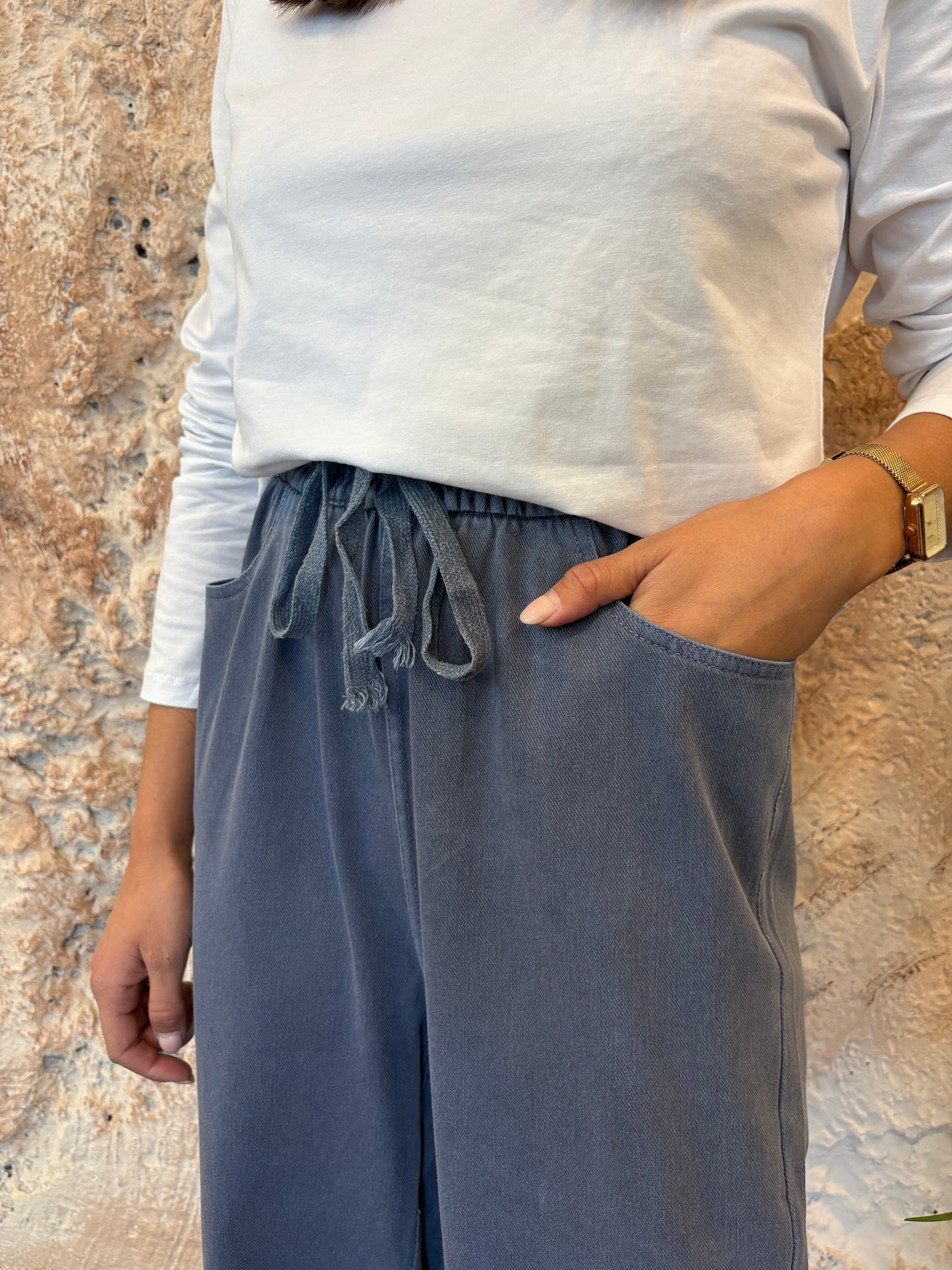 PANTALÓN CONFY RECTO AZUL