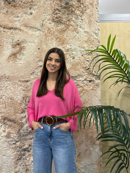 JERSEY BÁSICO ROSA FUCSIA
