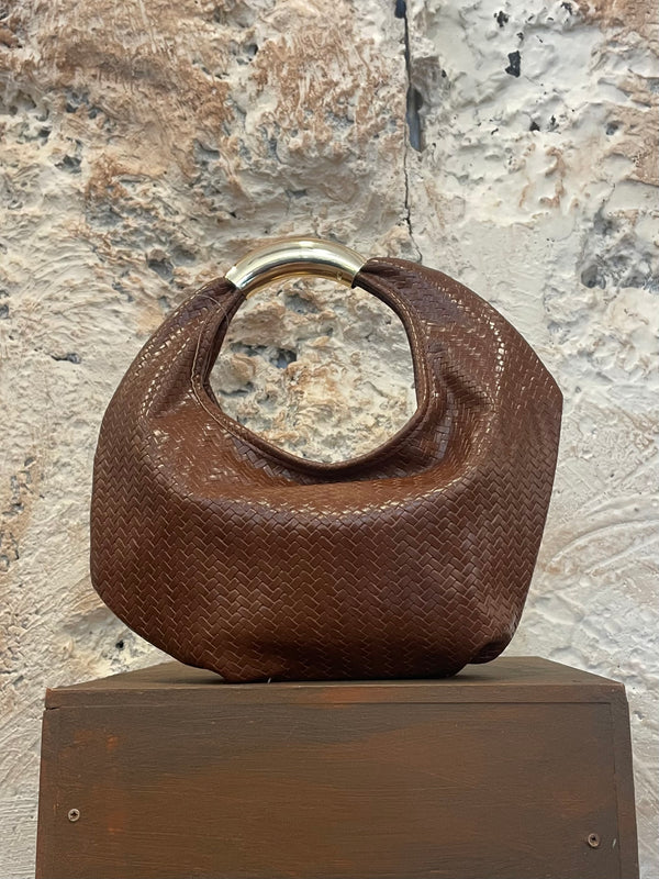 BOLSO REDONDO MARRÓN