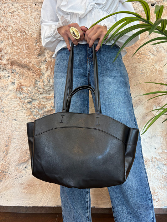 BOLSO MINI SHOPPER NEGRO