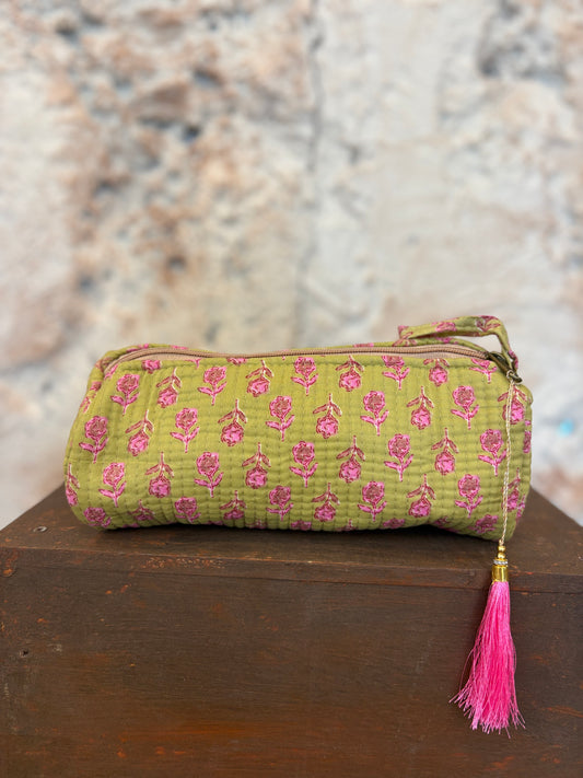 ESTUCHE GRANDE ESTAMPADO VERDE OLIVA