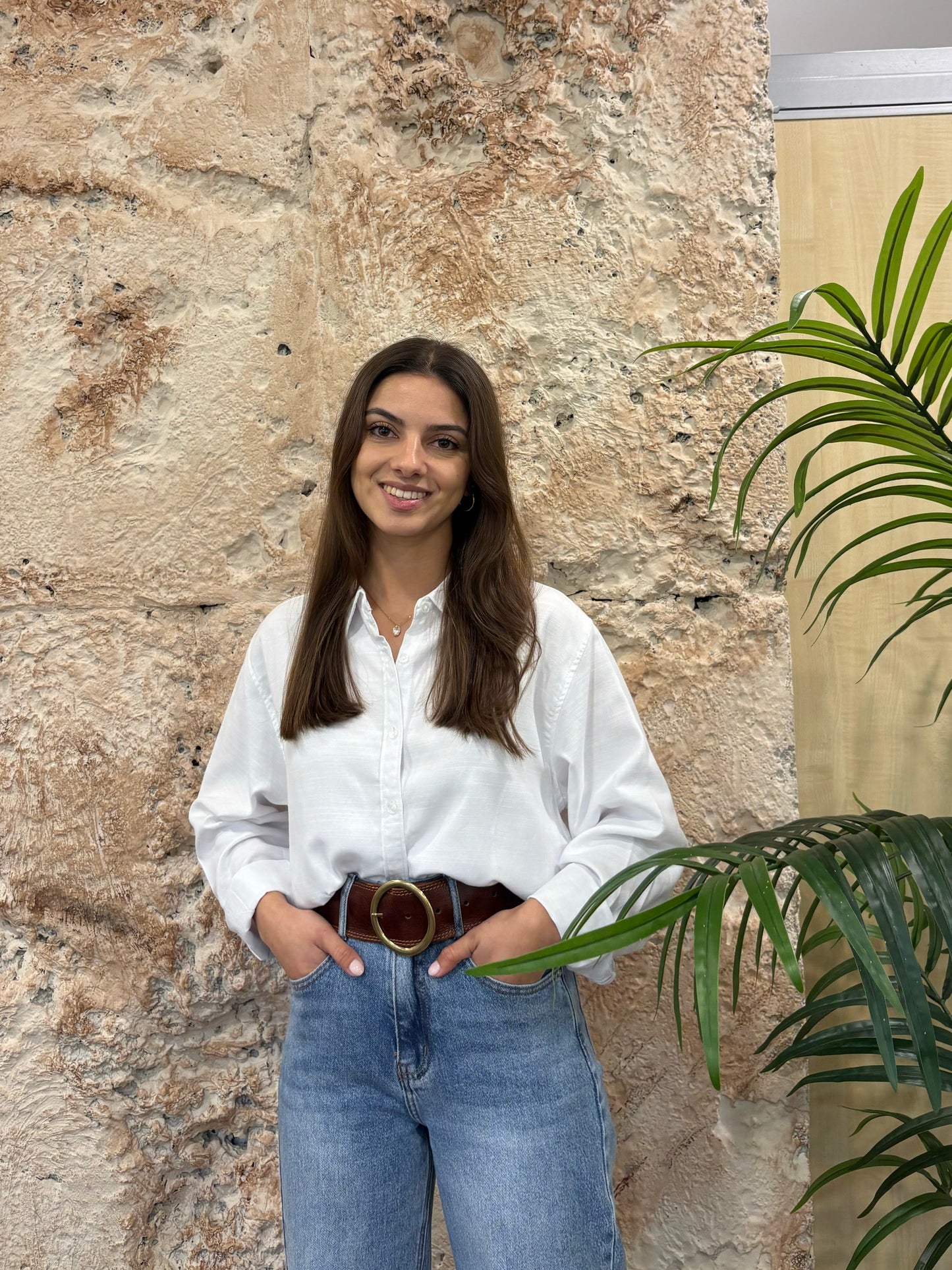 CAMISA OVERSIZE OXFORD PIQUÉ BLANCA