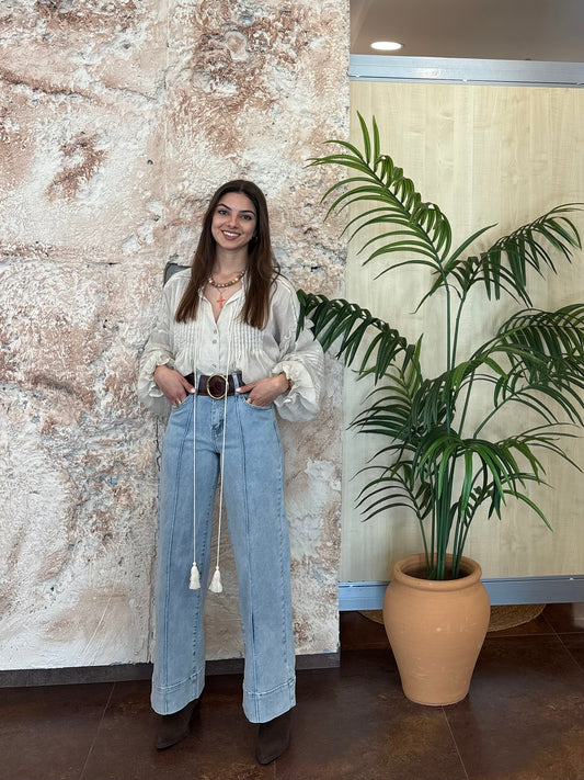 JEANS HIGH WAIST STRAIGHT LEG CLARO