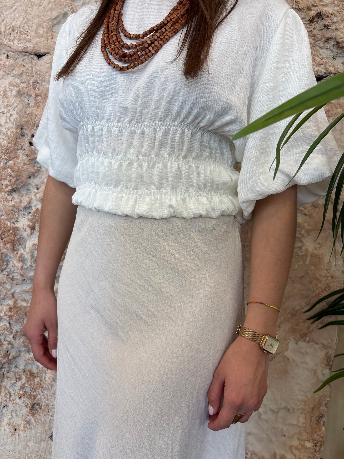 FALDA LARGA FLUIDA BEIGE