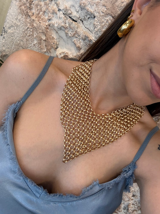 COLLAR REJILLA ORO