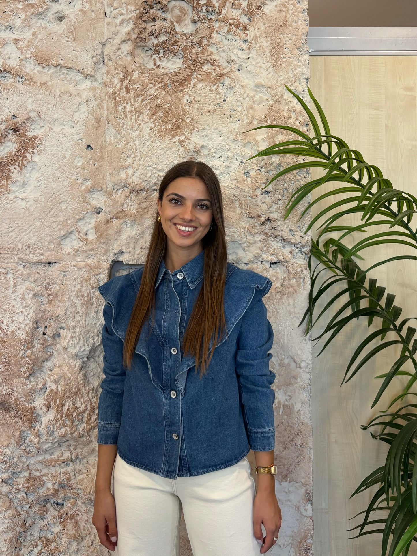 SOBRECAMISA DENIM VOLANTE