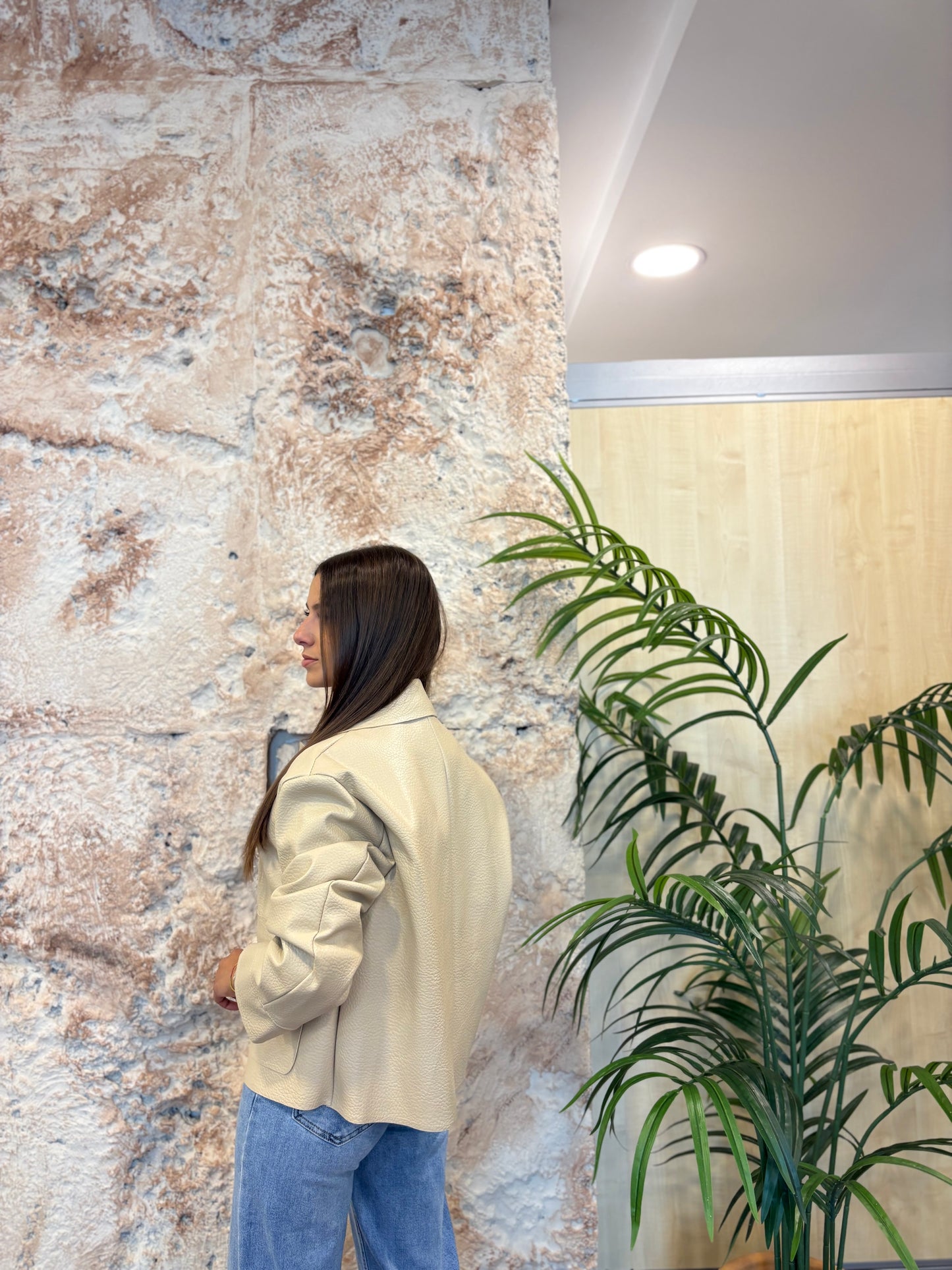CAZADORA POLIPIEL BEIGE