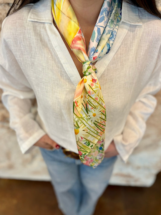 PAÑUELO CUELLO ESTAMPADO MARGARITAS