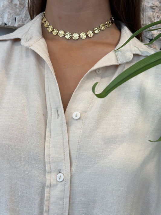 COLLAR MONEDAS CHAPADAS