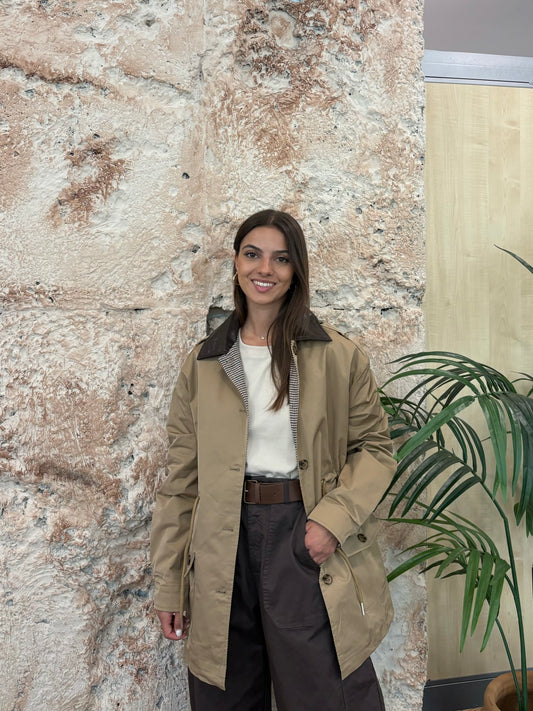 PARKA CUELLO PIEL CAMEL