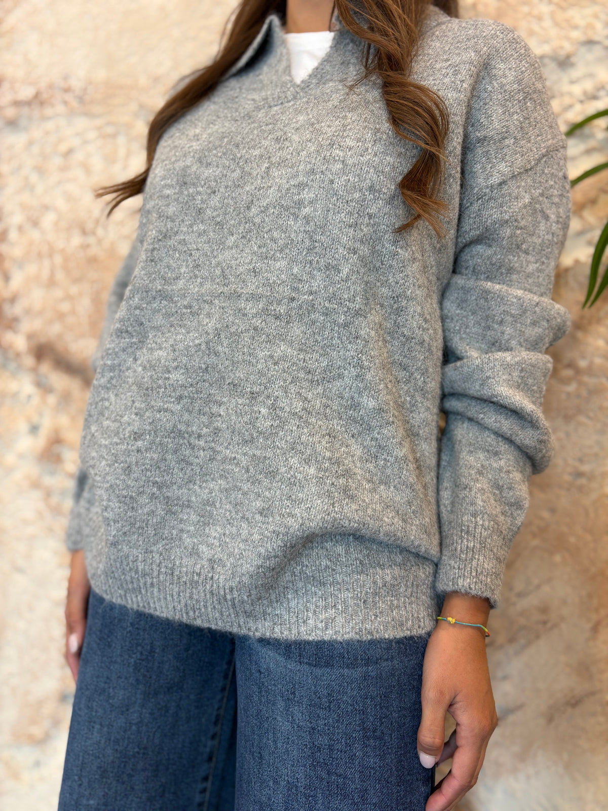 POLO LANA BÁSICO GRIS OSCURO