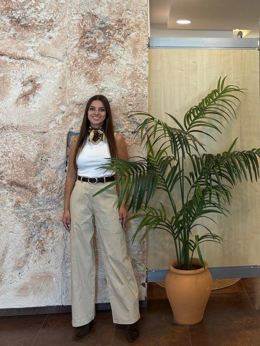 PANTALÓN CARGO BEIGE