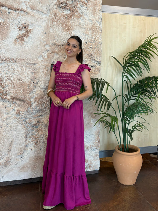 VESTIDO PANEL VOLANTES BUGANVILLA