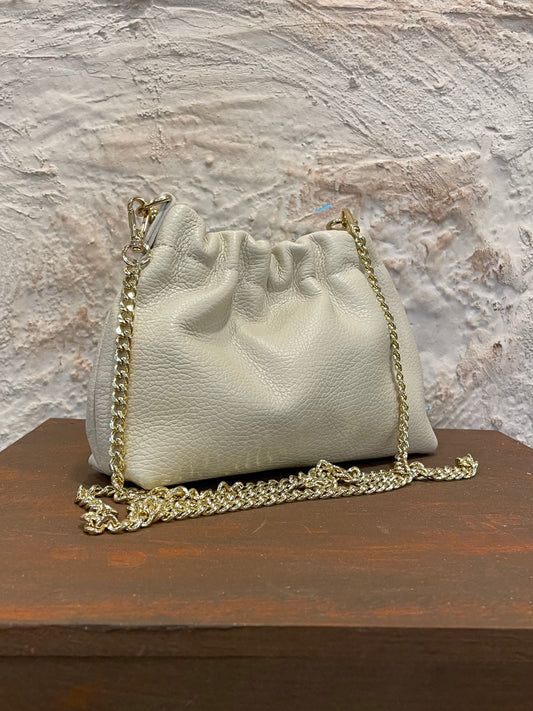 BANDOLERA PIEL SACO BEIGE