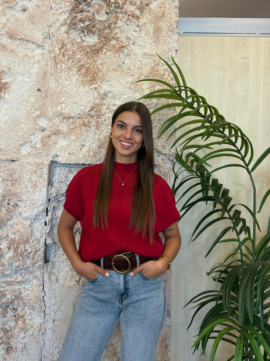 CHALECO LINEA FRONTAL ROJO