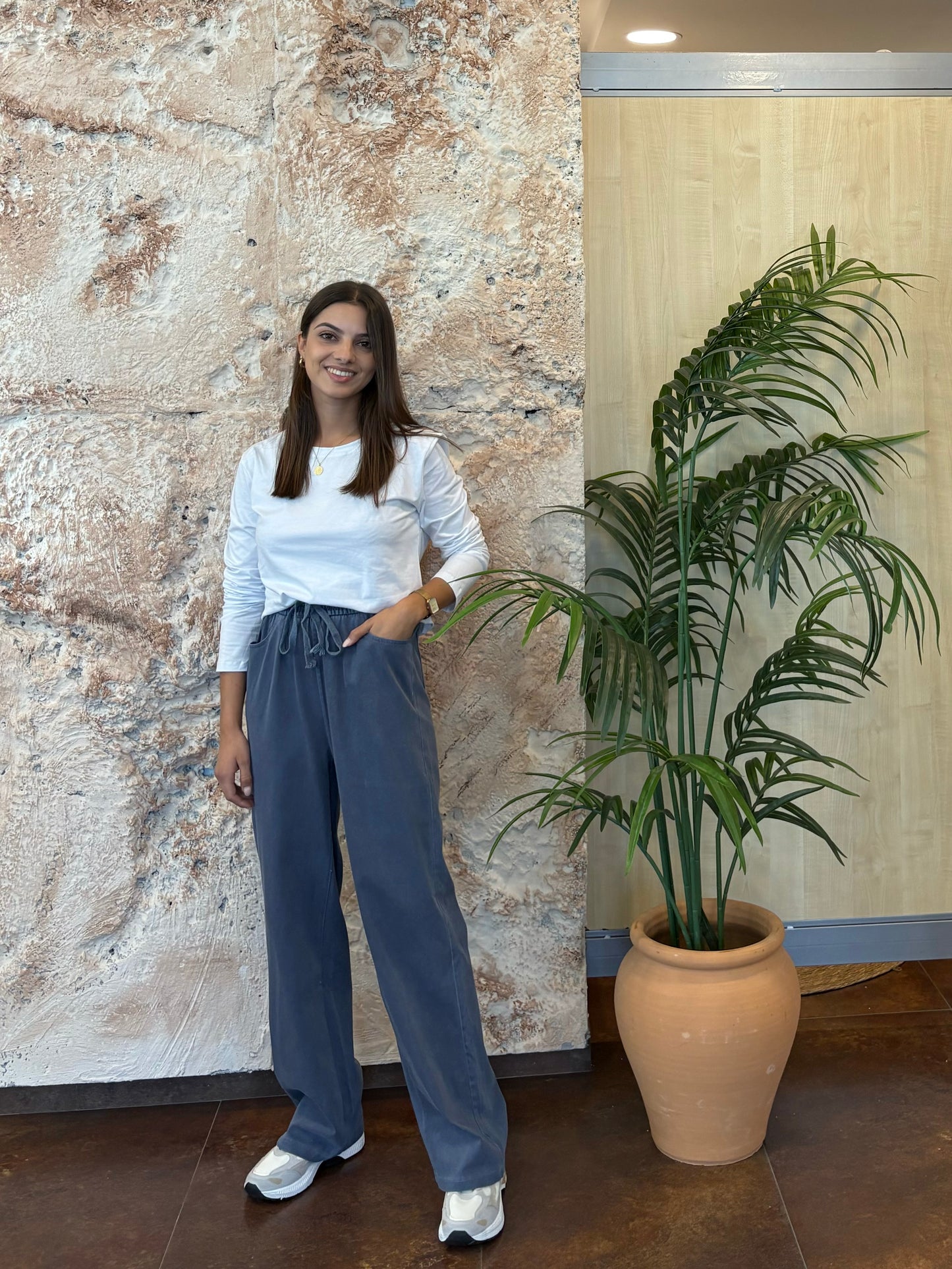 PANTALÓN CONFY RECTO AZUL