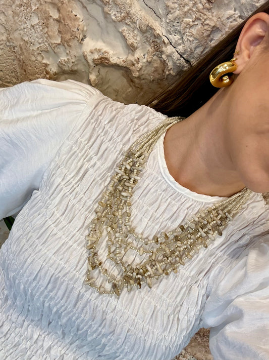 COLLAR PIEDRAS BEIGE