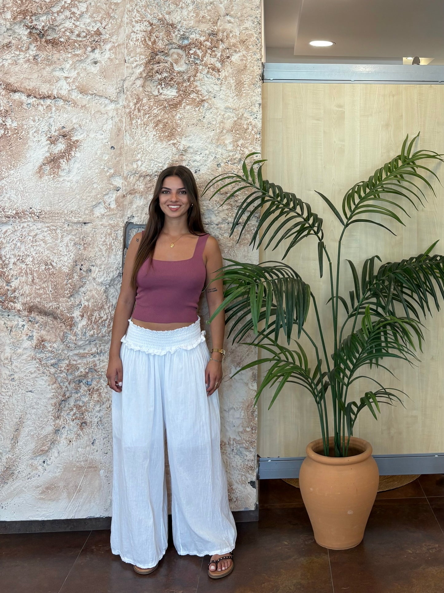 PANTALÓN PALAZZO BLANCO