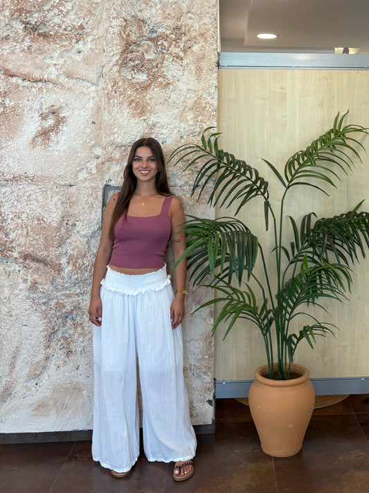 PANTALÓN PALAZZO BLANCO
