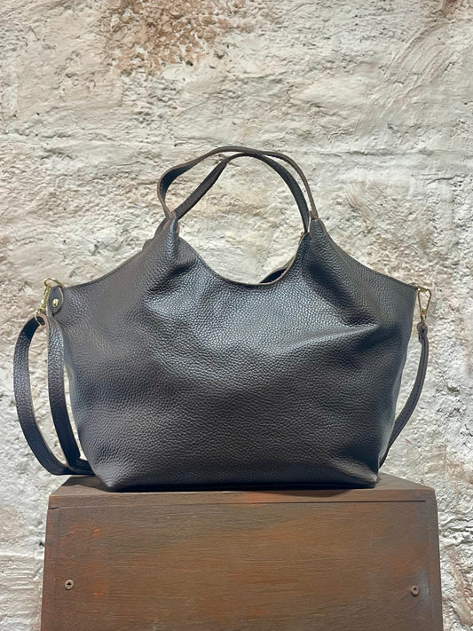 BOLSO SHOPPER PIEL MARRÓN