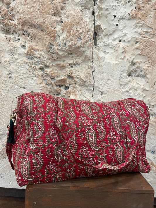 BOLSA VIAJE ROJO CACHEMIR