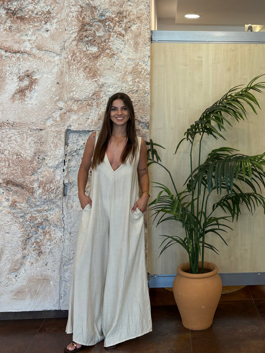 MONO PALAZZO FLUIDO BEIGE