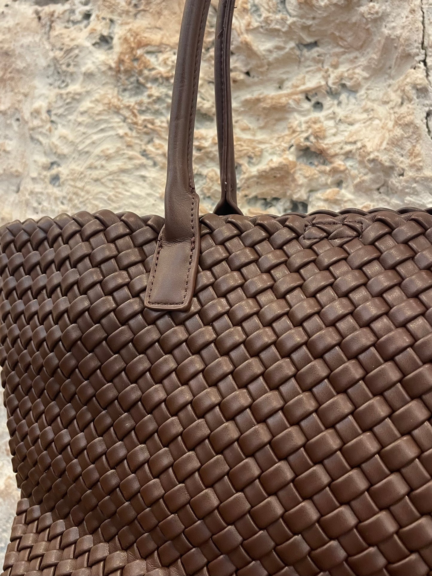 SHOPPER TRENZADO MARRÓN