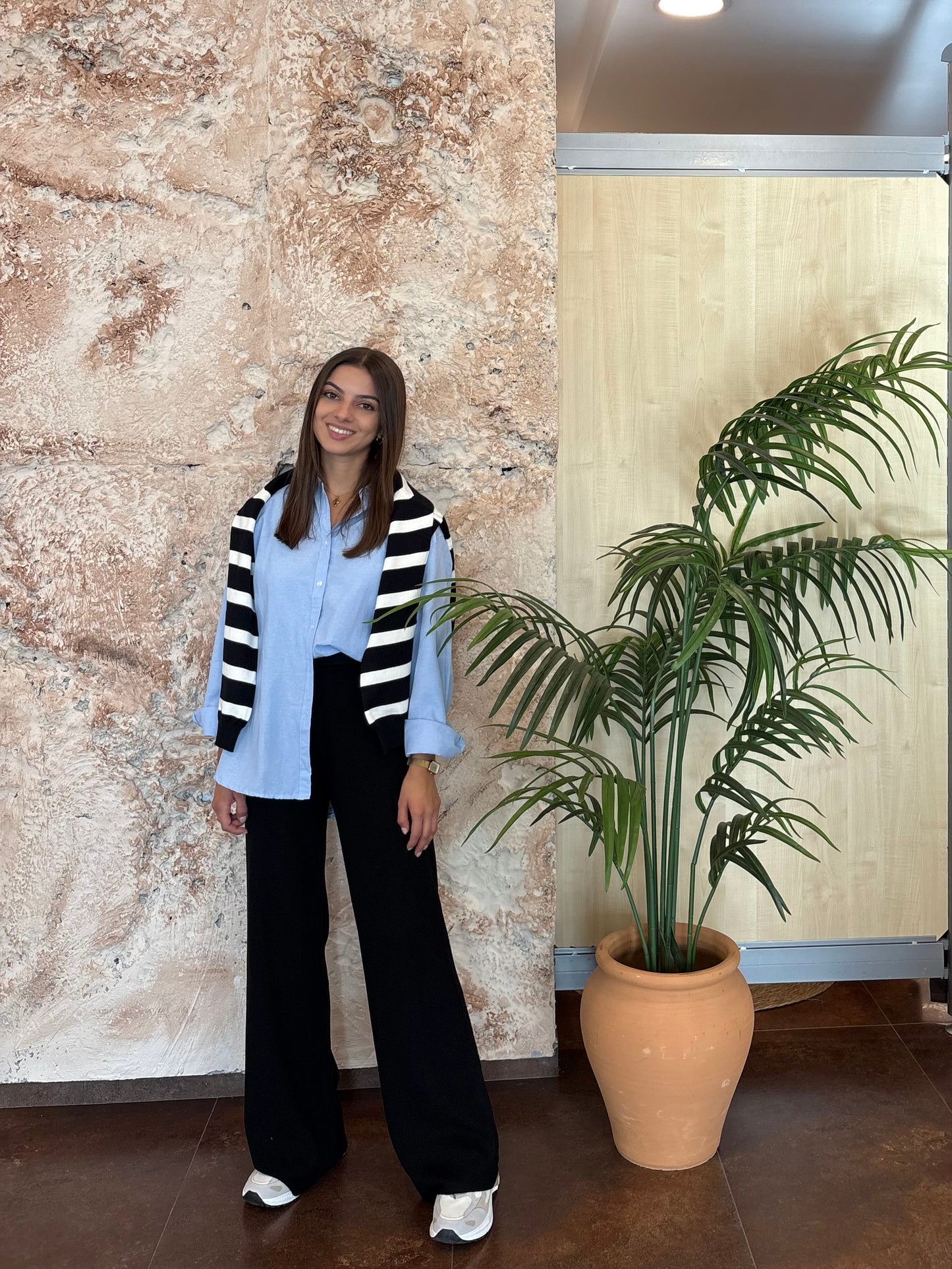 PANTALÓN PUNTO RECTO NEGRO