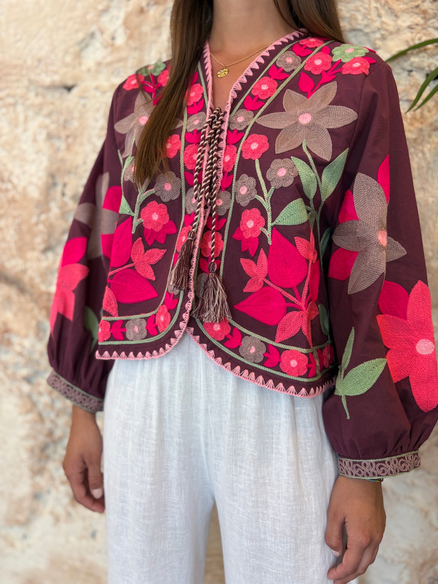 KIMONO ESTAMPADO MORADO