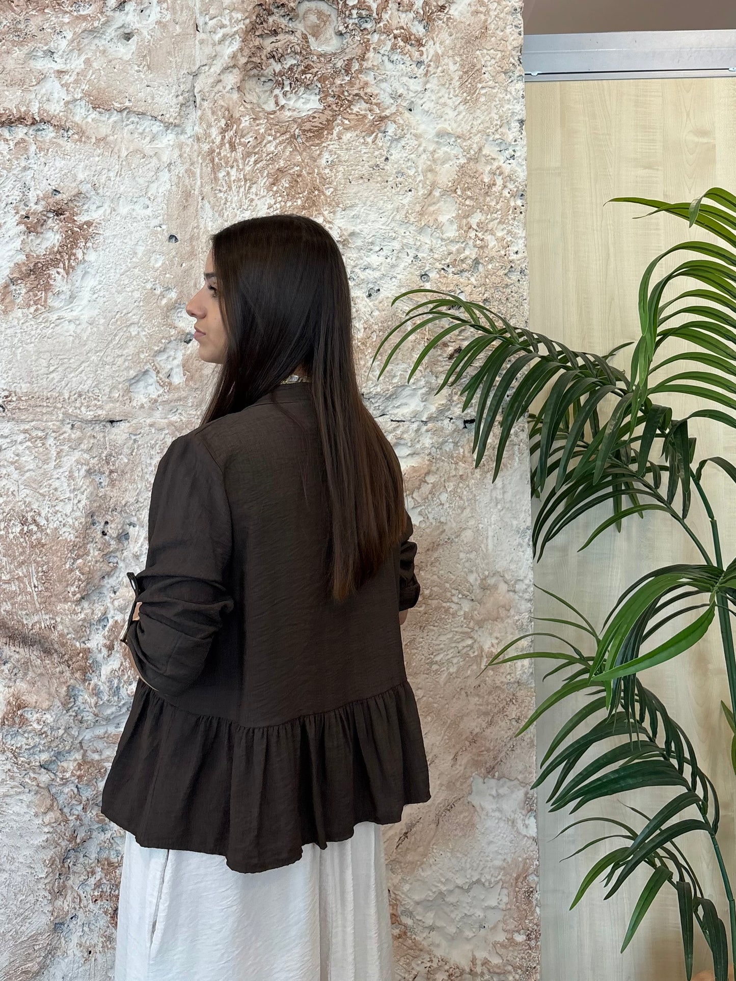 KIMONO FLUIDO MARRÓN