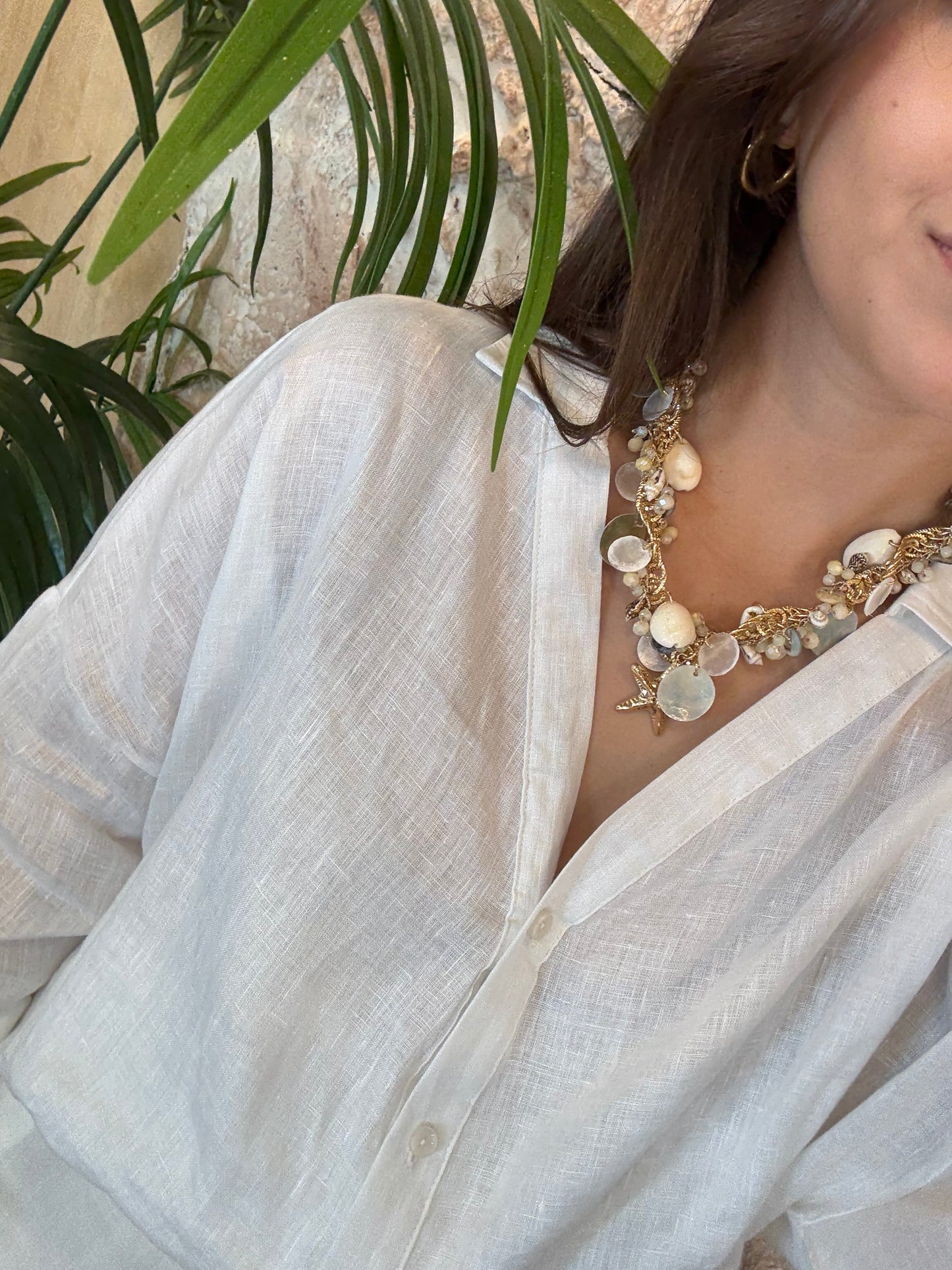 COLLAR MAXI ABALORIOS MAR Y DORADO