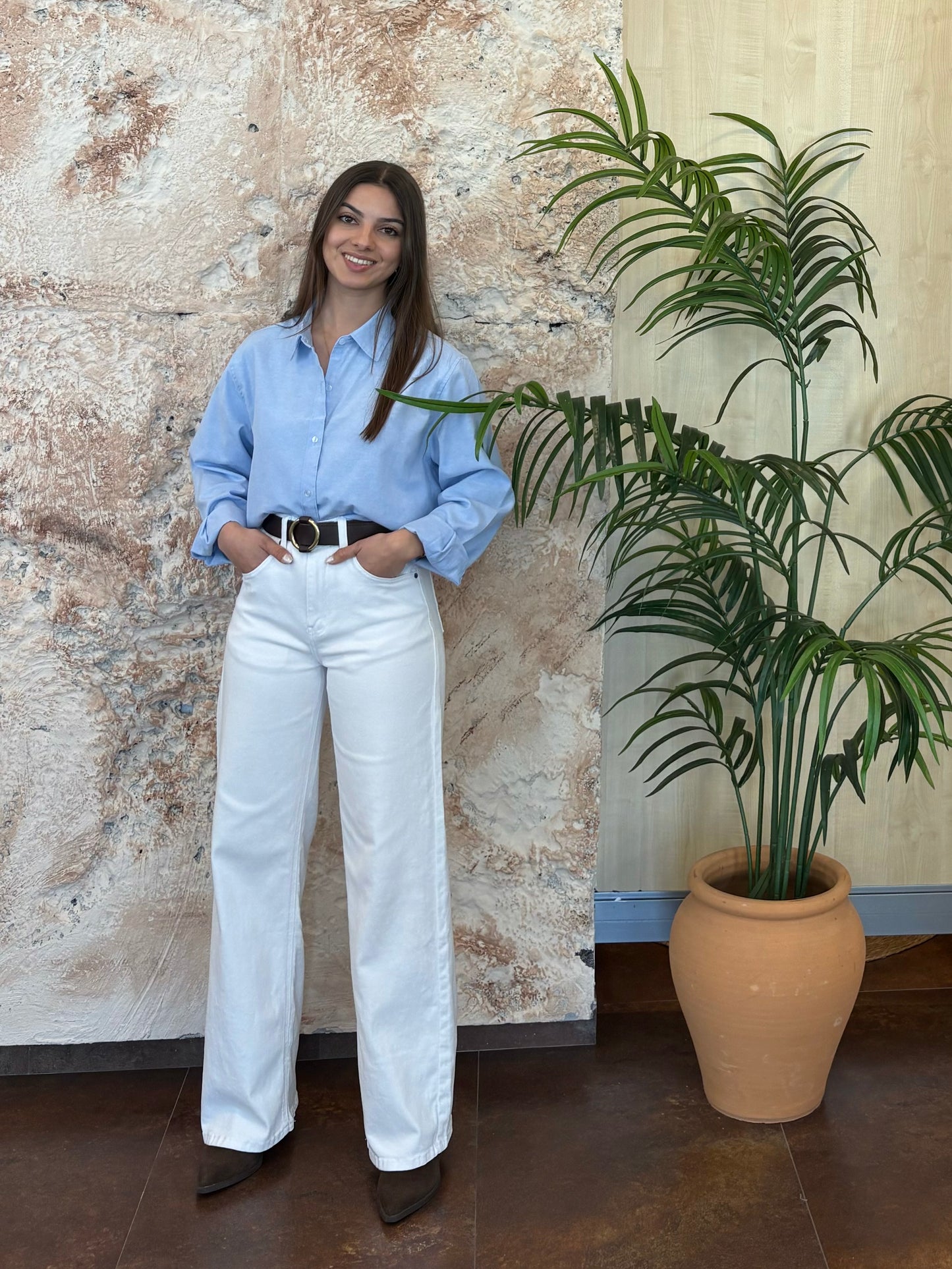 JEANS RECTOS BLANCO