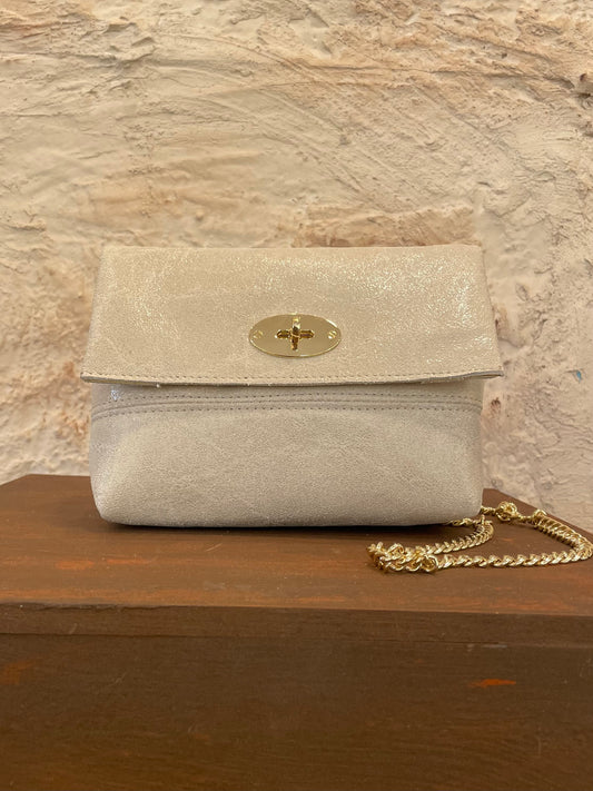 BANDOLERA PIEL BEIGE