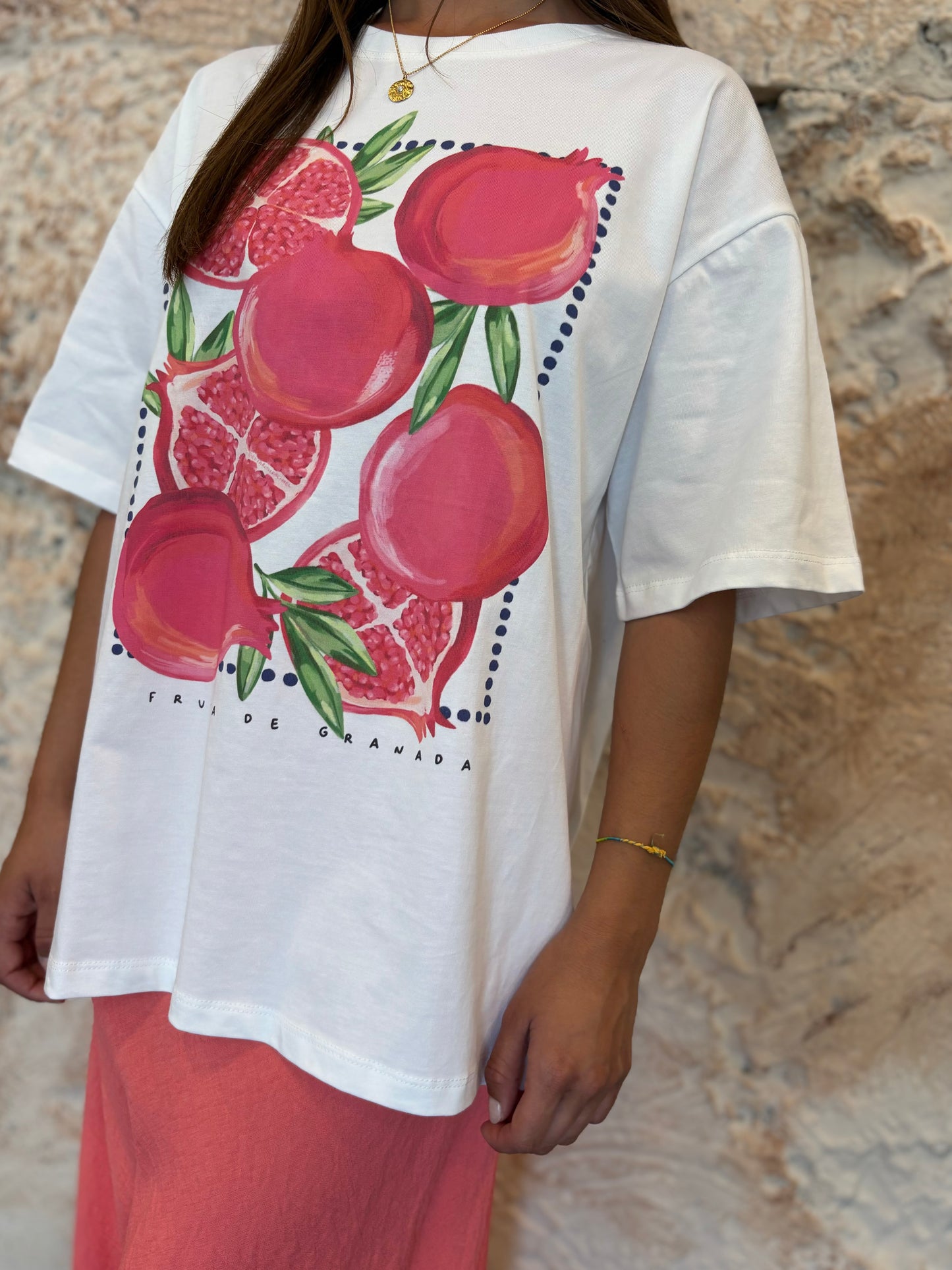 CAMISETA BÁSICA ESTAMAPADO GRANADA ROSA