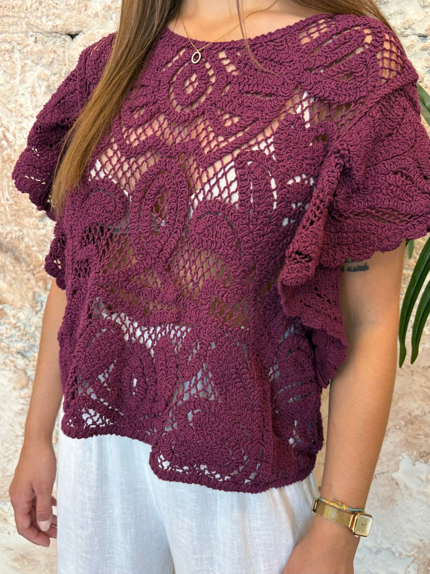 BLUSA CROCHET CALADA BUGANVILLA