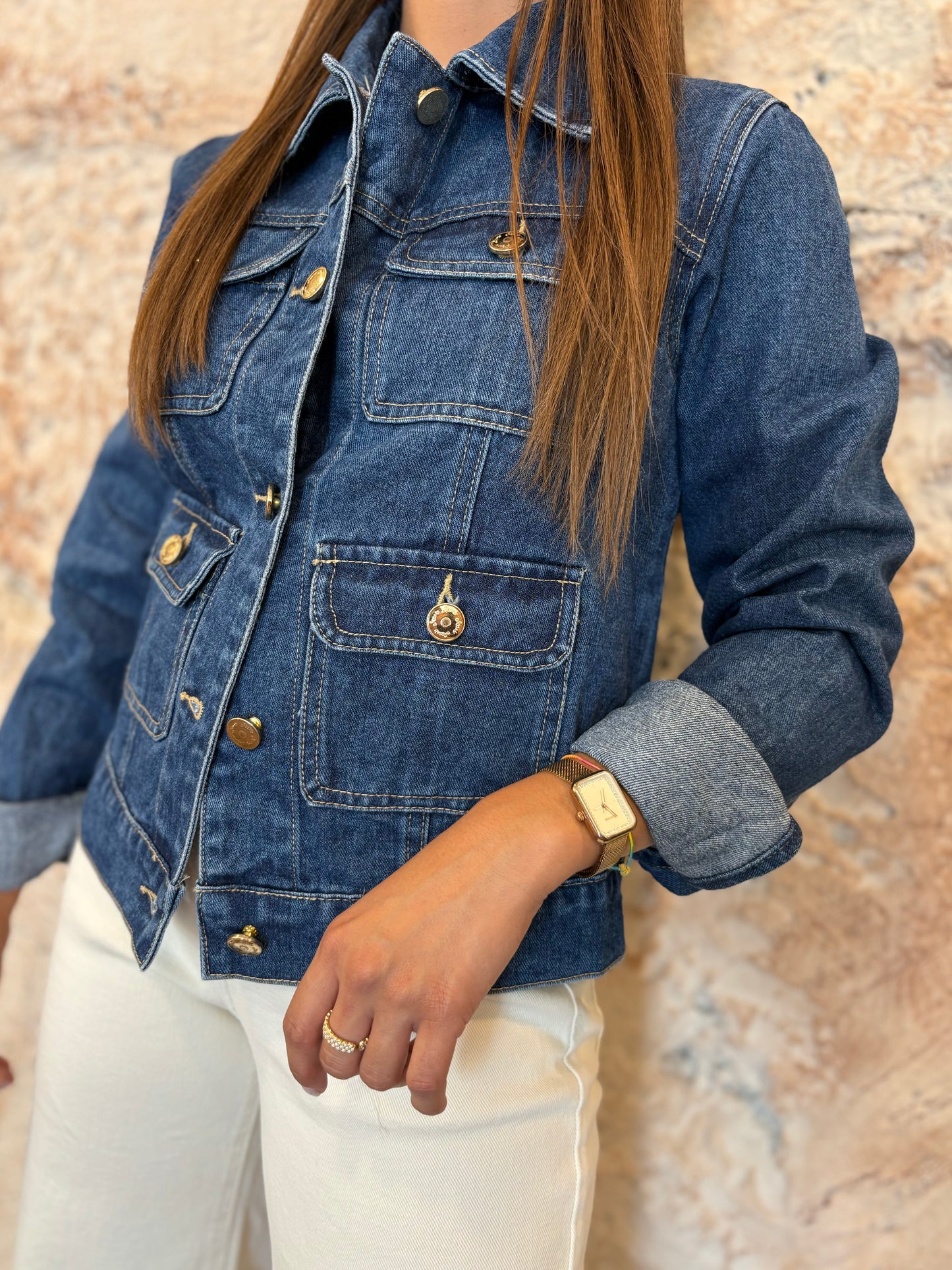 CHAQUETA DENIM BOLSILLOS