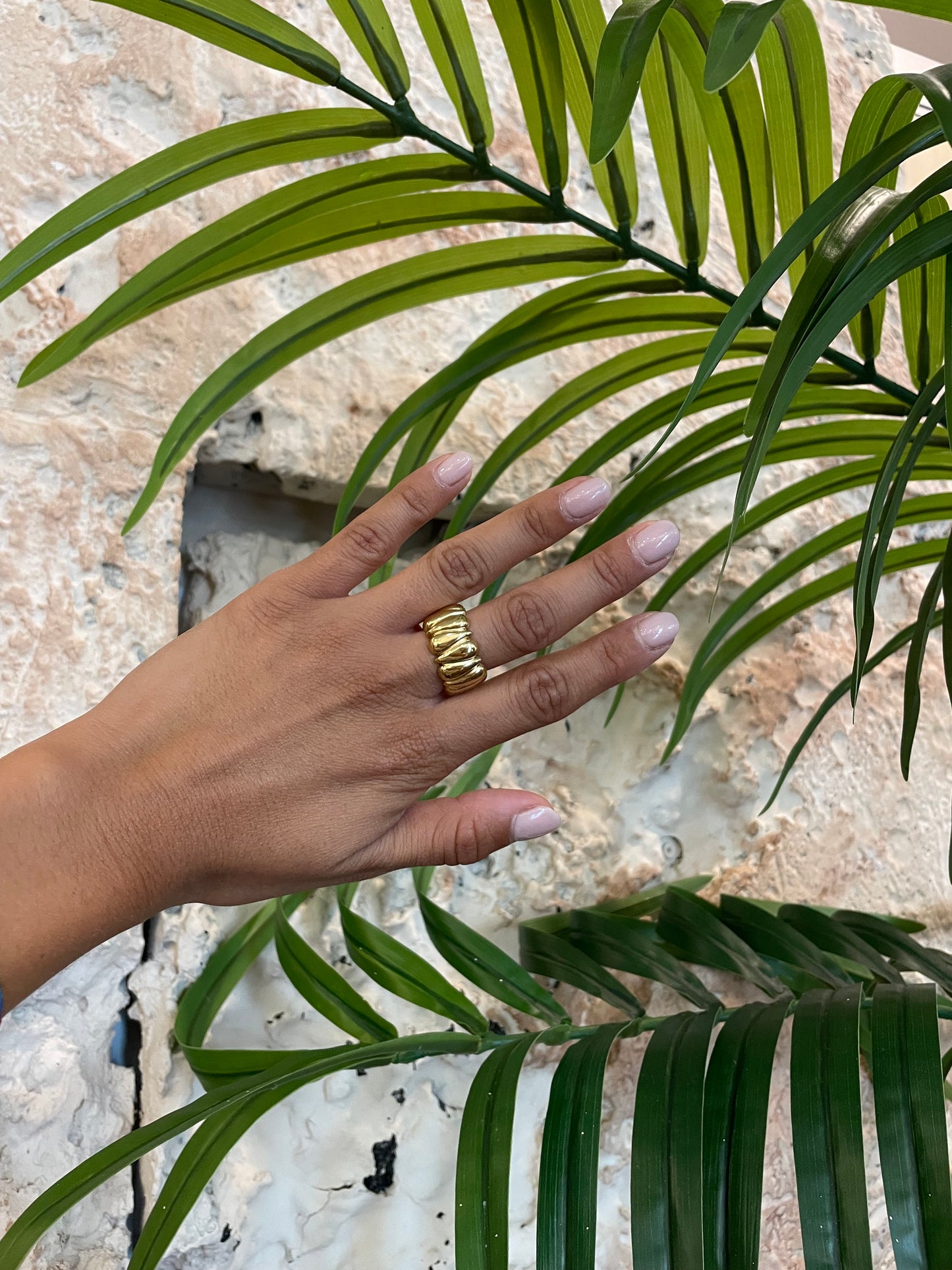 ANILLO GOTAS DORADO