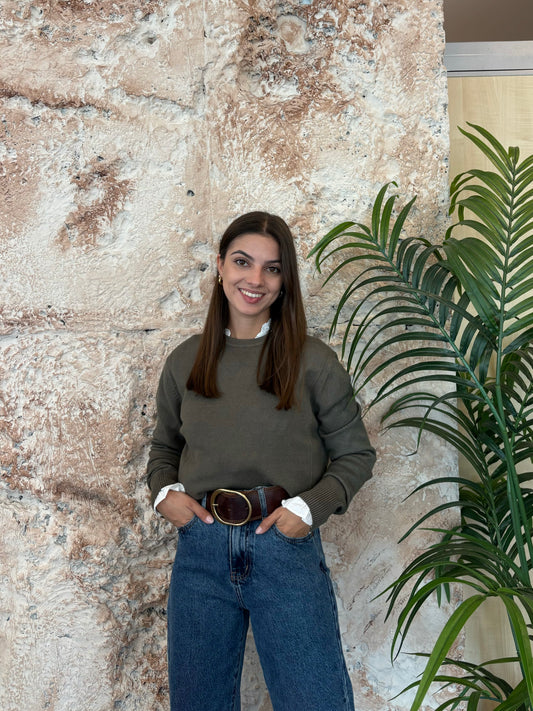 JERSEY SOFT CUELLO REDONDO VERDE