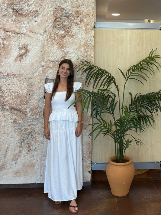 FALDA FLUIDA BLANCA