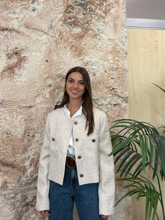 CHAQUETA TWEED CRUDO