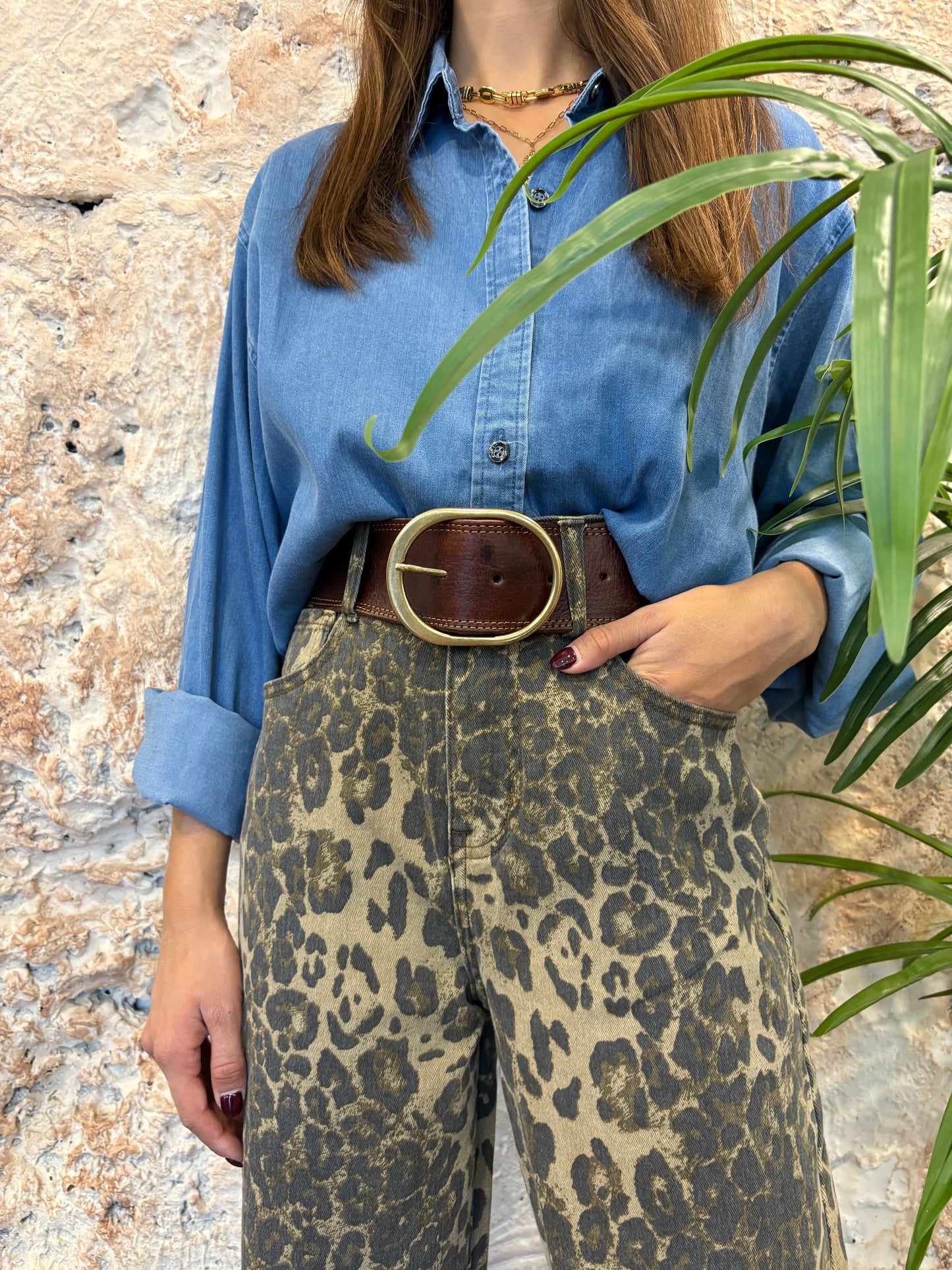 JEANS RECTOS ANIMAL PRINT