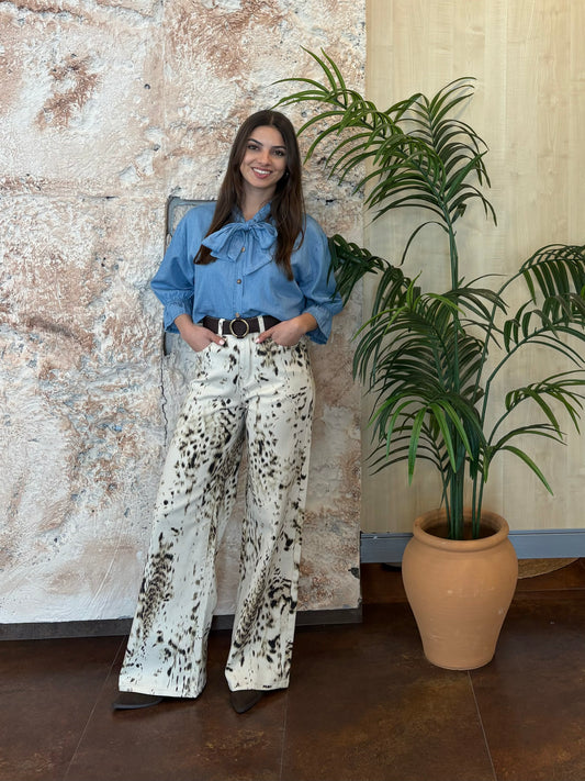 JEANS RECTO ANIMAL PRINT
