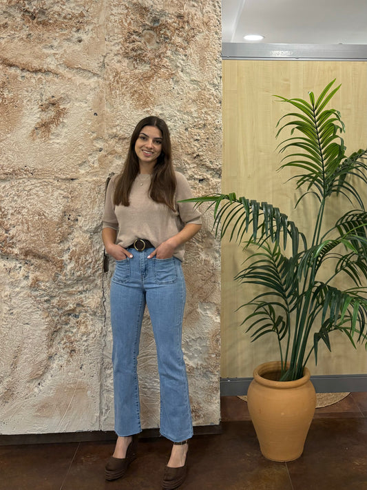 JEANS FLARED BOLSILLOS CLARO