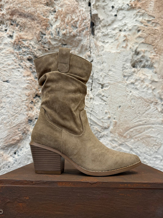 BOTA CAÑA MIDI BEIGE
