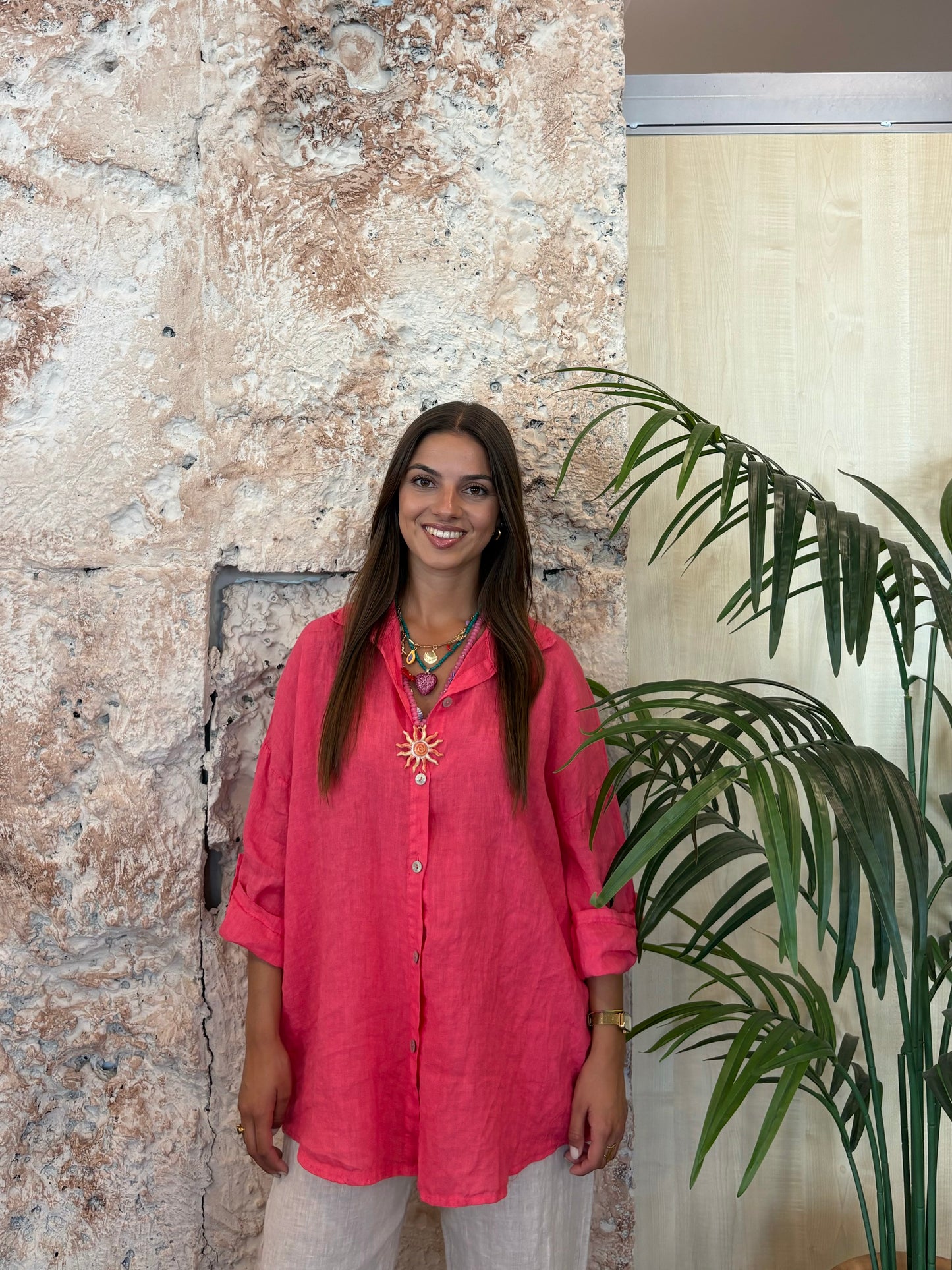 CAMISA LINO ROSA