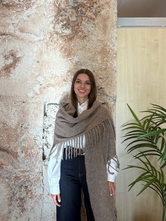 CAPA LANA FLECOS TAUPE