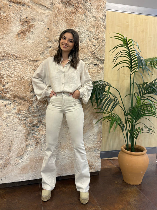 JEANS CAMPANA BEIGE