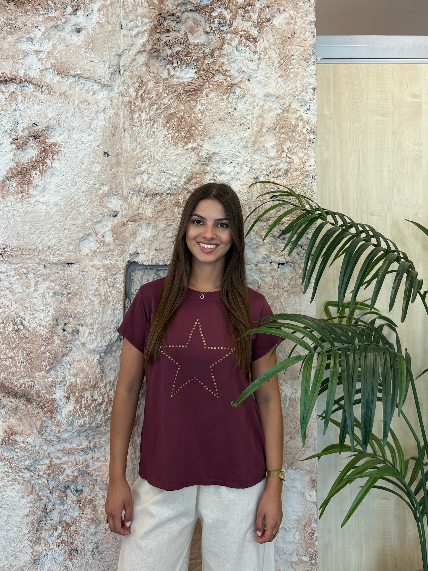 CAMISETA ESTRELLA TACHA MORADA