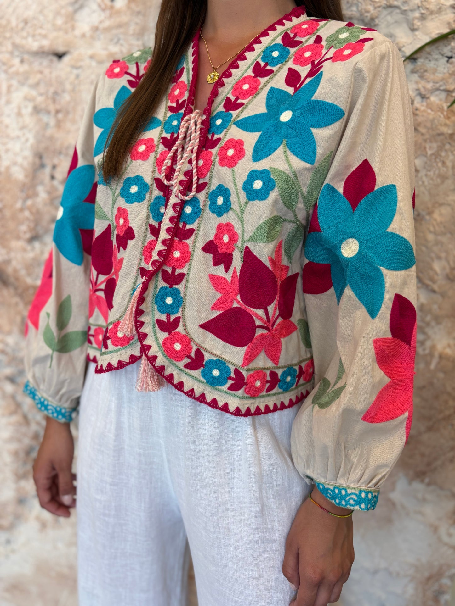 KIMONO ESTAMPADO BEIGE