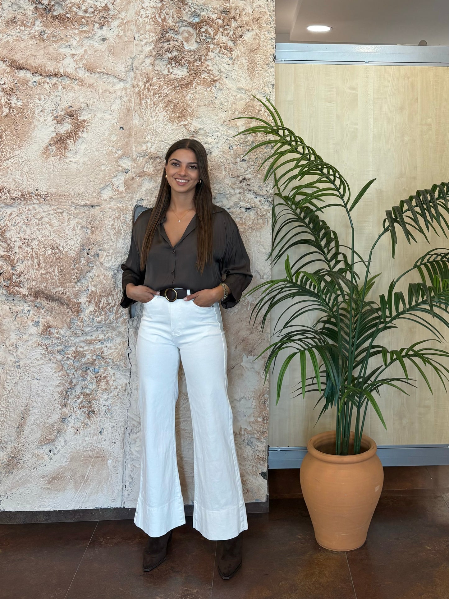 JEANS WIDE LEG BLANCO